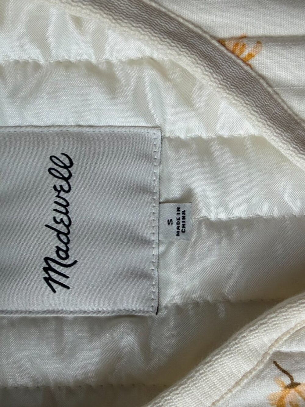 NEVER WORN Madewell Quilted Jacket Ivory Daisy Floral Print Full Zip - Picture 8 of 15